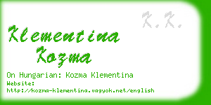 klementina kozma business card